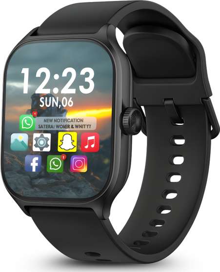 TECHIO H9 PRO MAX Smart Watch Black Strap
