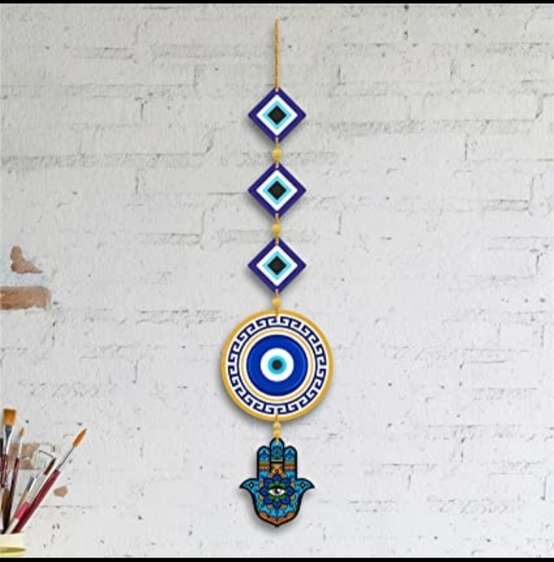 HK CRRREATION Evil Eye Wall Hanging Multicolour