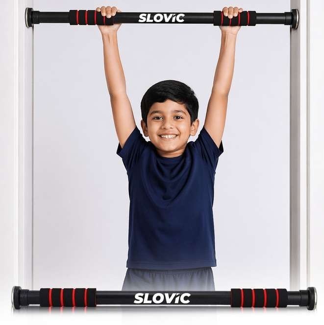 SLOVIC Home Workout Non-Slip Carbon Steel Pull-Up Bar with 100 Kg Listed Load Capacity