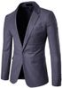 TRULYFEB Men's Solid Black Single Breasted Blazer - Image 8