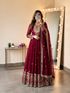 RASUTAKSHVI Embroidered Georgette Anarkali Gown (White) - Image 7