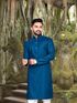 CELLUX Striped Cotton Blend Straight Kurta for Men (White) - Image 7