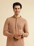 KriKan Embellished Cotton Rayon Straight Kurta for Men (Blue) - Image 6