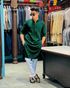Blue Wish Men's Blue Chikan Embroidery Rayon Kurta - Image 8