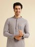 KriKan Embellished Cotton Rayon Straight Kurta for Men (Blue) - Image 7