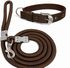 ARIMA Premium Dog Collar and Rope Leash (Small, Brown) - Image 8
