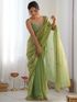 mahi creation Embellished Bollywood Pure Silk Saree (Light Green) - Image 8