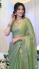SPIRISA ETHINICS Blue Silk Blend Saree - Image 6