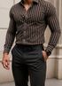 fitoda fashion Men Regular Fit Striped Casual Shirt - Image 5