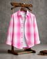 Black Deer Men Regular Fit Checkered Spread Collar Formal Shirt - Image 8