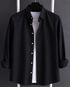 TorontoCN Men Regular Fit Solid Spread Collar Casual Shirt - Image 6