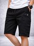 arisstyle Solid Men Beige Cargo Shorts - Image 7