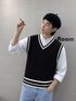 Eddicted Men Self Design V Neck White Sweater - Image 6