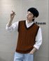 Eddicted Men Self Design V Neck White Sweater - Image 8