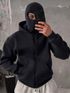 WOMENPRIDE Men Full Sleeve Solid Hooded Sweatshirt - Image 6