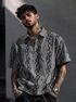 Force Men Printed Zip Neck Cotton Blend Grey T-Shirt - Image 8