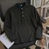 Flipkart SmartBuy Men Solid Henley Neck Cotton Blend Black T-Shirt - Image 7