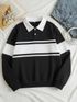 Try This Men Colorblock Polo Neck Cotton Blend Light Blue, White T-Shirt - Image 7