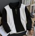 GLOBAL NOMAD Men Colorblock Zip Neck Cotton Blend Green, White T-Shirt - Image 7