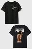 Tee Gallery Men's Black Printed Polyester T-Shirt - Image 7