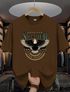 Magneto Men Printed Round Neck Pure Cotton Grey T-Shirt - Image 8