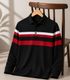 PATOIS Men Colorblock Polo Neck Cotton Blend Purple T-Shirt - Image 7