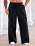 KILIYAM Men Solid Black Track Pants - Image 7