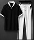 FableFit Men Top & Pyjama Set White Striped - Image 4