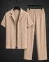 FableFit Men Top & Pyjama Set White Striped - Image 8