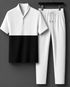 FableFit Men Top & Pyjama Set White Striped - Image 3