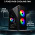 rionix CIG2008 Gaming Cabinet Black with USB 3.0 - Image 5