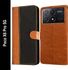 Casotec Flip Cover for Poco X6 Pro 5G, Blue Leather - Image 8