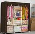 SHOEVAULT SOLID BROWN WARDROBE Carbon Steel Collapsible Wardrobe (Finish Color - BROWN, DIY(Do-It-Yourself)) - Image 8