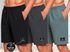Denlike' Men Lycra Blend Black, Grey, Dark Green Regular Shorts - Image 7