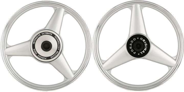 Autofy Porado 3 Point Star Front Rear Alloy Aluminium Royal Enfield 350 Twin Spark 500 Motorbike Tyre Rim Price in India Buy Autofy Porado 3 Point Star Front Rear Alloy Aluminium
