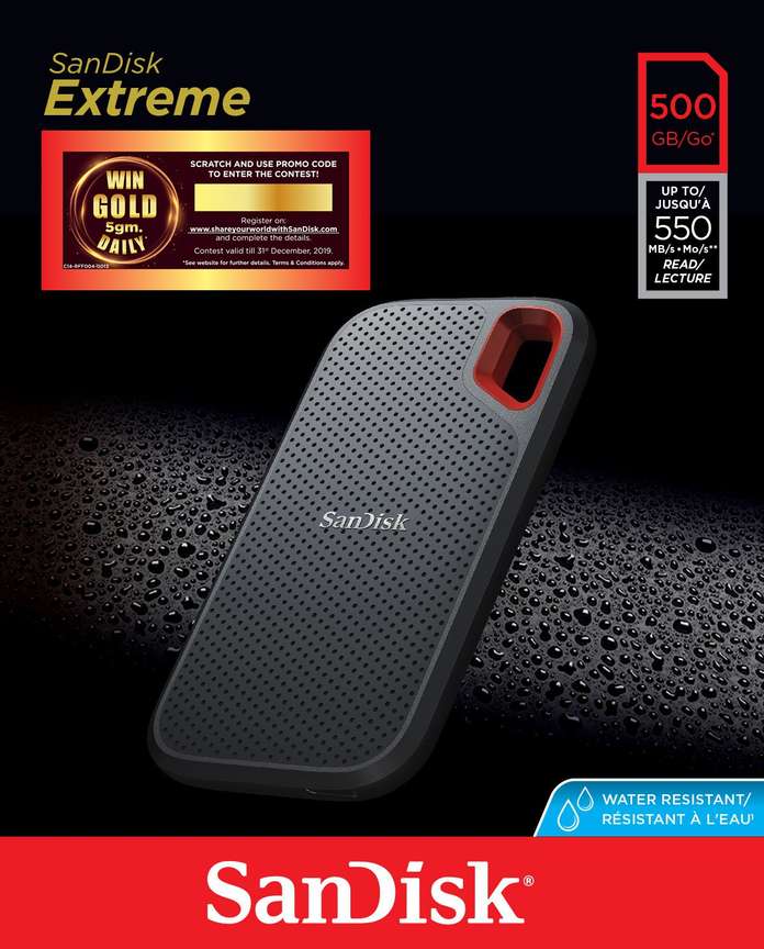 SanDisk Extreme Portable SDSSDE61-4T00-G25 4 TB Wired External 