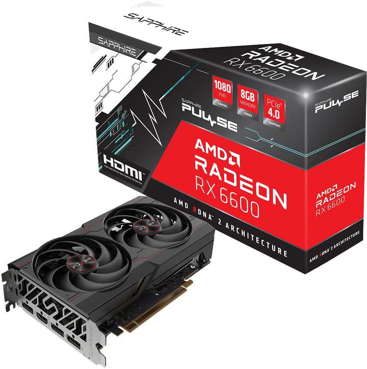 AMD RX 6600 GDDR6 8 GB AMD Radeon Chipset 128 bit 2044 MHz 