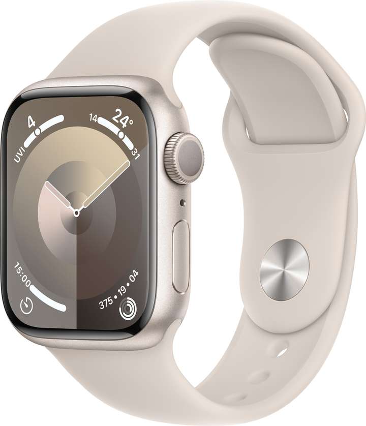 Apple Watch Series 9 GPS 41mm Starlight Aluminium Case with 