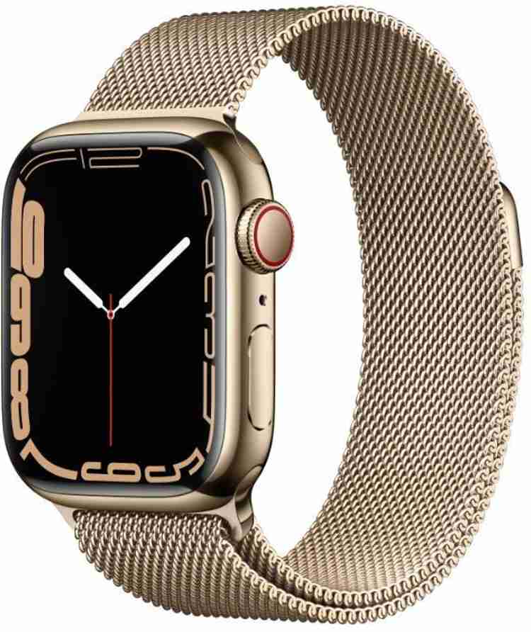 Apple Watch Series7(GPS+Cellular, 41mm)-Gold Stainless Steel Case 