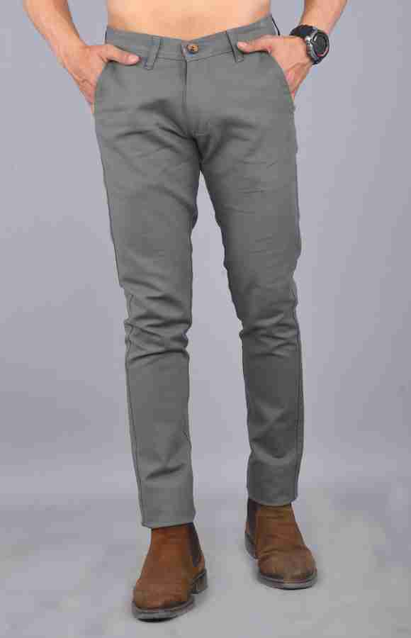 RAF LOURANCE Regular Fit Men Grey Trousers - Buy RAF LOURANCE 