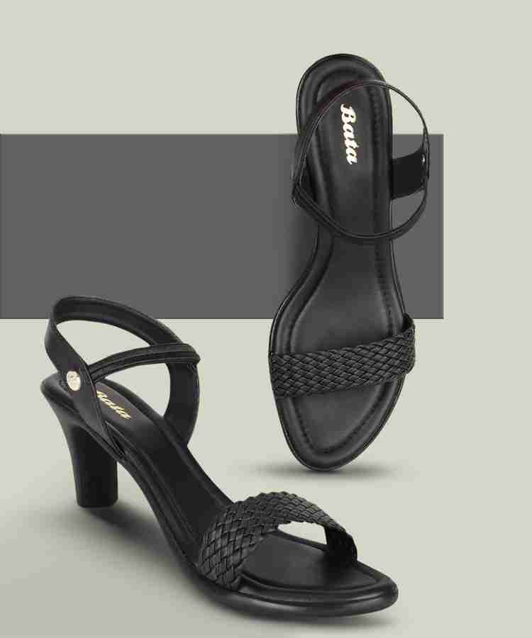 Buy Bata Black Embellished Block Heels Heels for