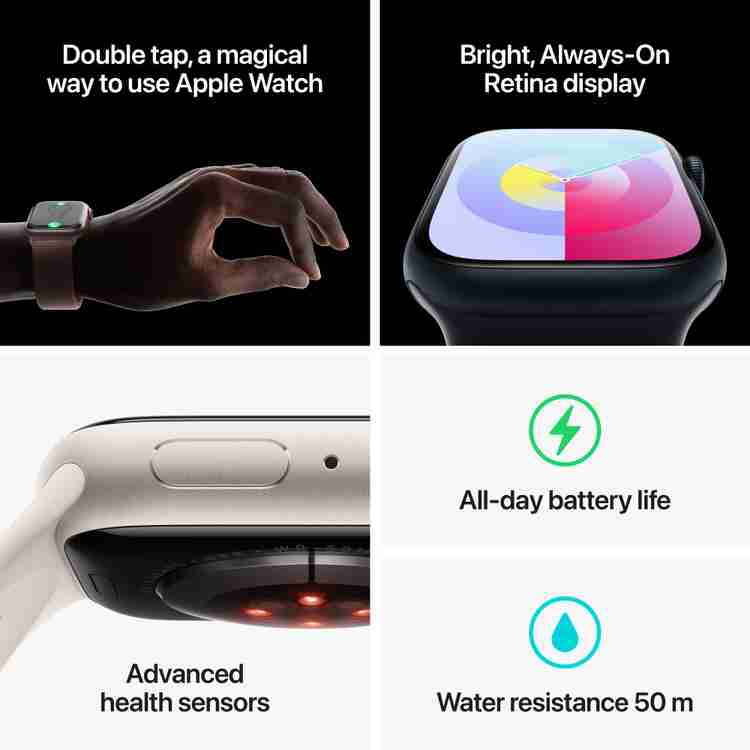 Apple Watch Series 9 GPS 45mm Midnight Aluminium Case with 
