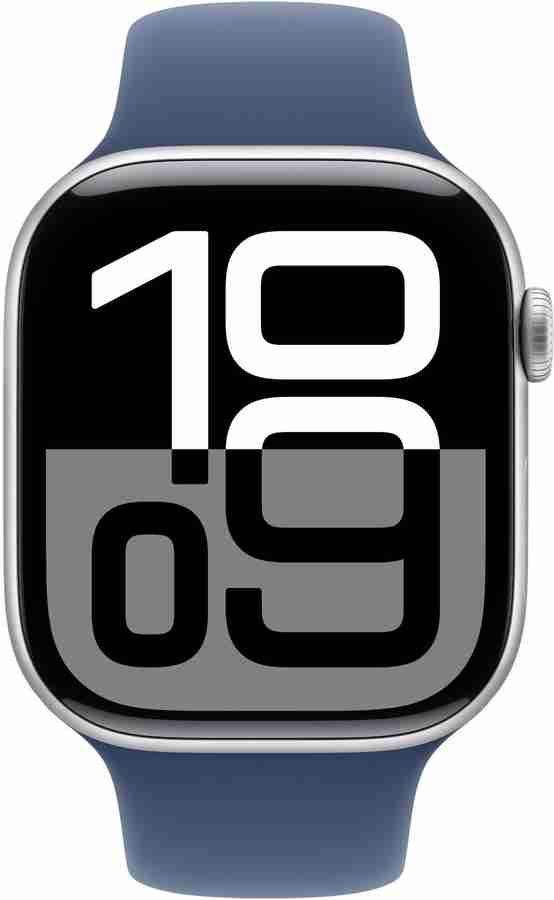 Apple Watch Series 10 GPS 46mm Silver Aluminium with Denim Sport 
