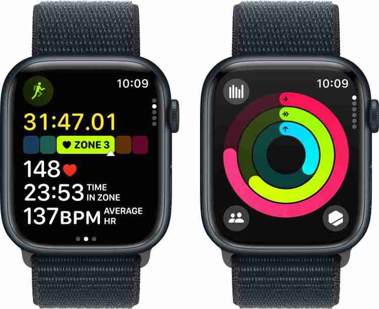 Apple Watch Series 9 GPS 45mm Midnight Aluminium Case with 