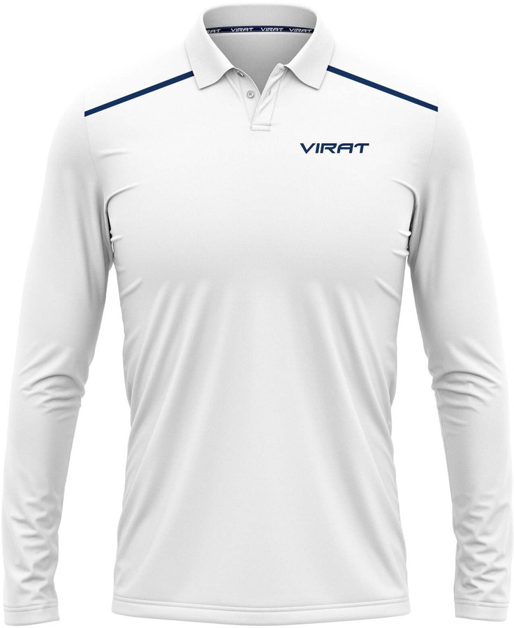 VIRAT Solid Men Polo Neck White T-Shirt - Buy VIRAT Solid Men Polo Neck  White T-Shirt Online at Best Prices in India | Flipkart.com