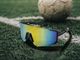 Bingo Sports Goggle Mirrored UV Protection For Men-Women, Riding, Cycling, Running, (White, Blue) - Image 7