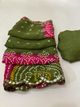 BORANA Printed Bandhani Crepe Saree (Red) - Image 3