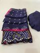 BORANA Printed Bandhani Crepe Saree (Red) - Image 7
