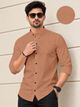 D&B TRENDS Men Boxy Fit Solid Mandarin Collar Formal Shirt - Image 8