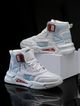 Footox High Top Sneakers for Men (Blue, White, Size 6) - Image 8